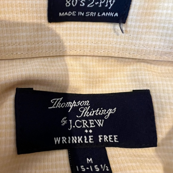 J Crew Thompson Wrinkle Free 80’s 2-Ply Button Down Shirt Mini Gingham Size M - Picture 10 of 12